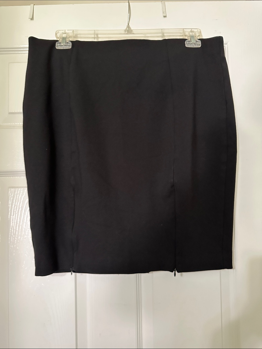 Lane Bryant Black Stretch Pencil Skirt 16 (inside hemn has been hand-stitched)